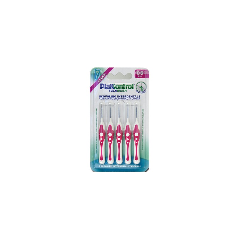 Ideco Plakkontrol Scovolino Interdentale Flexi Brush05 Blister 5 Pezzi