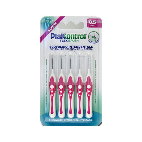 Ideco Plakkontrol Scovolino Interdentale Flexi Brush05 Blister 5 Pezzi