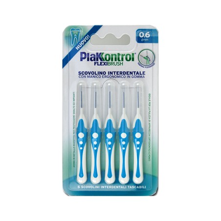 Ideco Plakkontrol Scovolino Interdentale Flexi Brush06 Blister 5 Pezzi