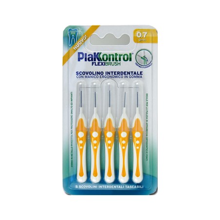 Ideco Plakkontrol Scovolino Interdentale Flexi Brush07 Blister 5 Pezzi