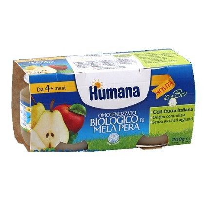 Humana Italia Humana Omogeneizzato Mela/pera Bio 2 Vasetti 100 G