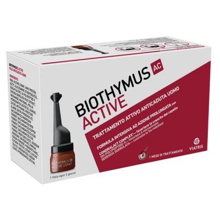 Meda Pharma Biothymus Ac Active Trattamento Attivo Anticaduta Uomo 10 Fiale 3,5 Ml