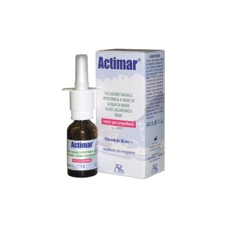 Uriach Italy Actimar Soluzione Nasale Spray Salina 3% Con Acido Ialuronico + Msm 20 Ml Con Erogatore