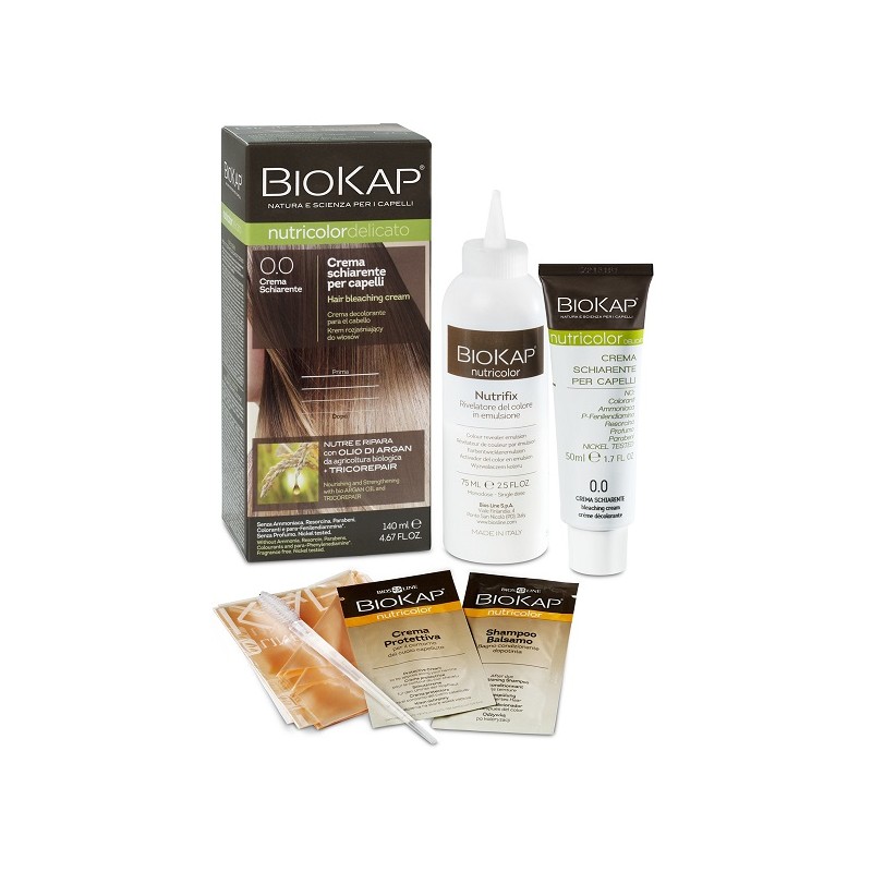 Bios Line Biokap Nutricolor 0,0 New Crema Schiarente Tinta Tubo + Flacone