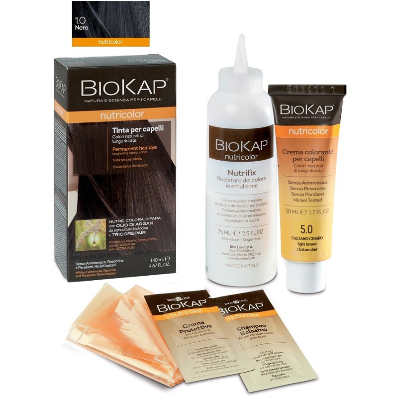 Bios Line Biokap Nutricolor 1,0 Nero Tinta Tubo + Flacone