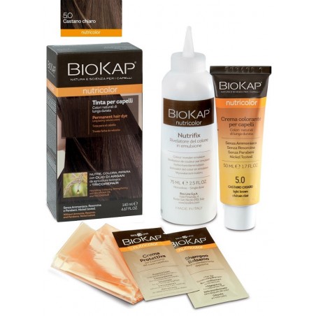 Bios Line Biokap Nutricolor 5,0 Castano Chiaro Tinta Tubo + Flacone