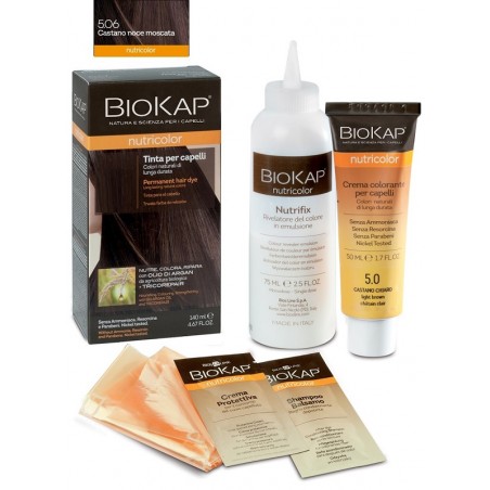 Bios Line Biokap Nutricolor 5,06 Castano Noce Moscata Tinta Tubo + Flacone