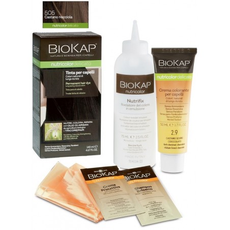 Bios Line Biokap Nutricolor Delicato 5,05 Castano Nocciola Tinta Tubo + Flacone