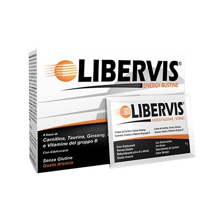 Libervis Energy Arancia Integratore per il metabolismo energetico 20 Bustine