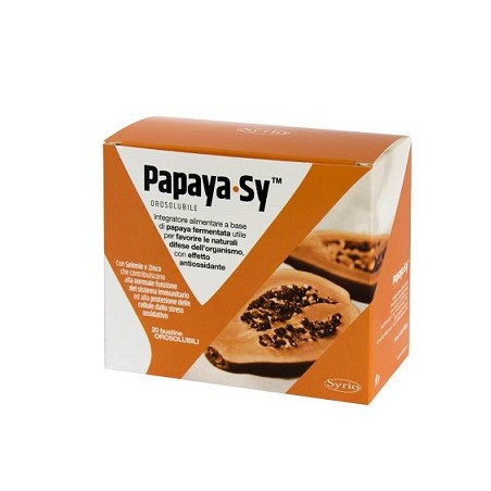 Syrio Papaya-sy 20 Bustine 92 G Polvere Orosolubile