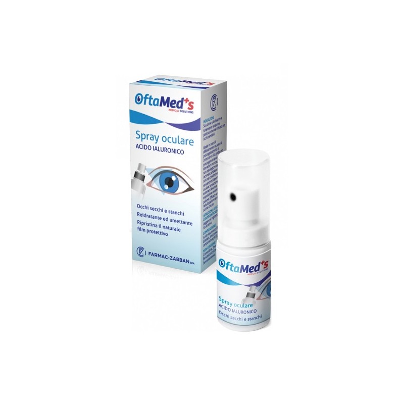 Farmac-zabban Oftamed's Spray Culare Occhi Secchi E Stanchi Acido Ialuronico 10 Ml