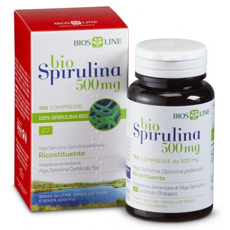 Bios Line Biosline Biospirulina 500 New 150 Compresse Cert Ecocert