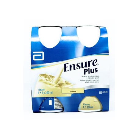 Abbott Ensure Plus Banana 4 Bottiglie Da 200 Ml