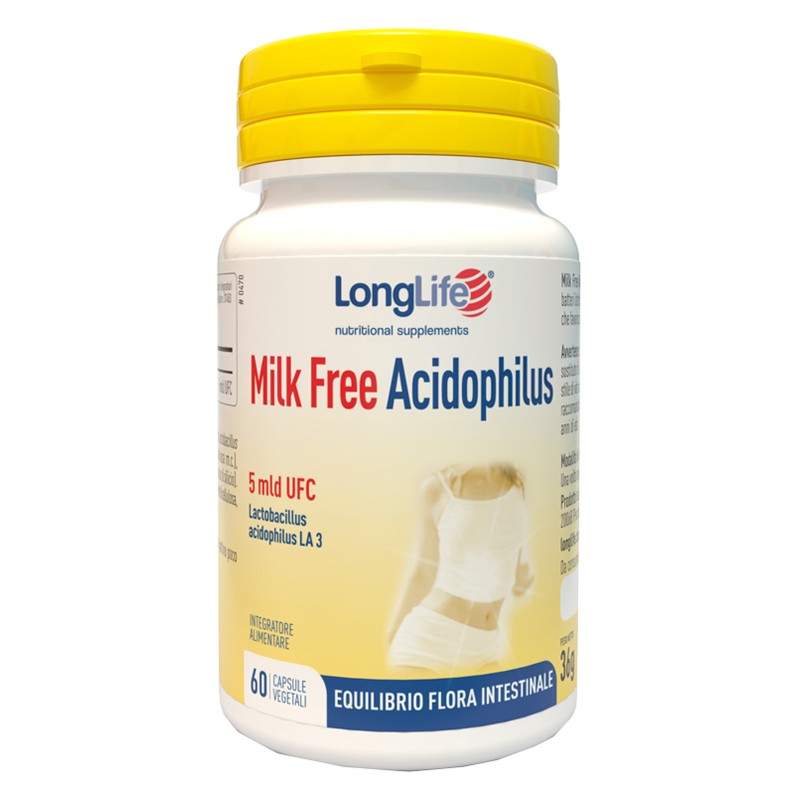 Longlife Milk Free Acidophilus 60 Capsule Vegetali