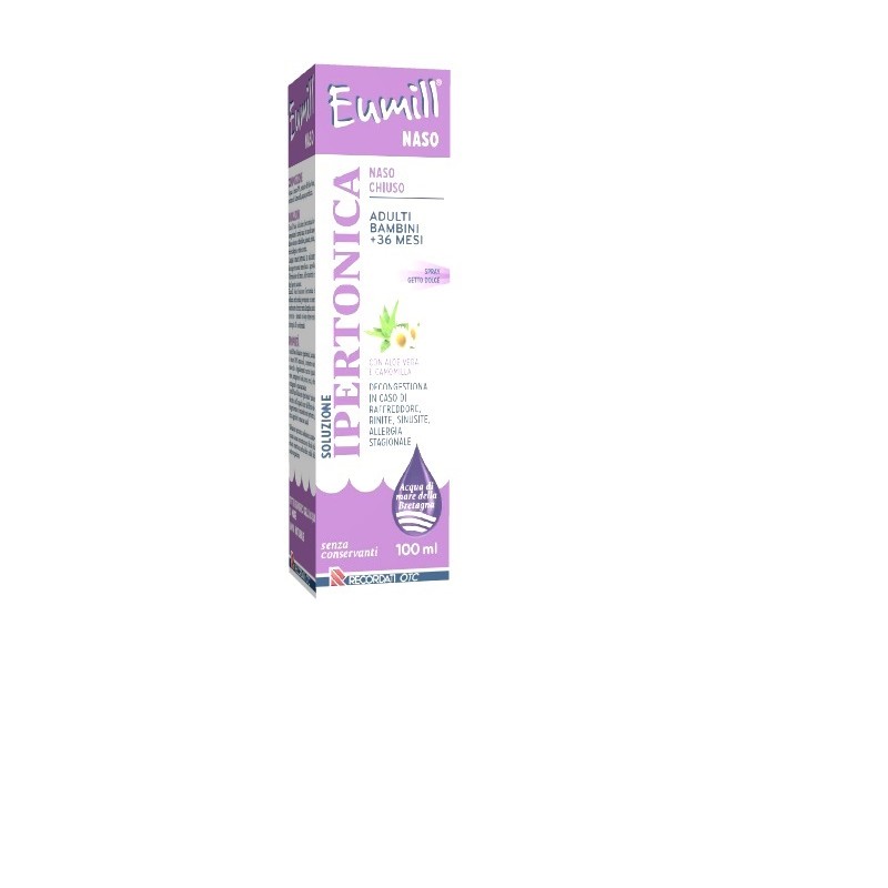 Recordati Eumill Naso Spray Soluzione Ipertonica 100 Ml