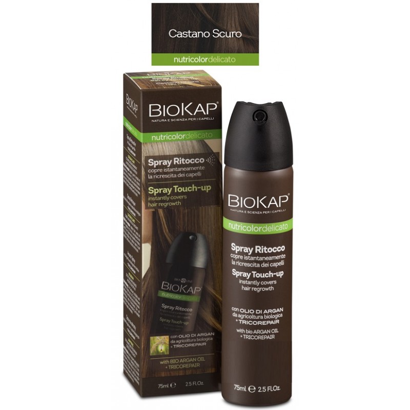 Bios Line Biokap Nutridel Spray Ritocco Castano Scuro 75 Ml