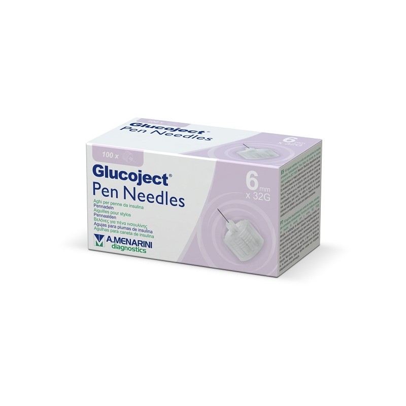 A. Menarini Diagnostics Ago Per Penna Da Insulina Glucoject 6 Mm Gauge 32 100 Pezzi