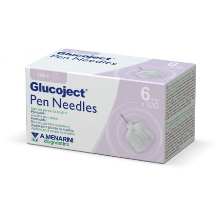 A. Menarini Diagnostics Ago Per Penna Da Insulina Glucoject 6 Mm Gauge 32 100 Pezzi