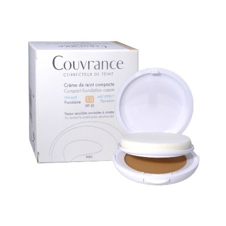 Eau Thermale Avene Couvrance Crema Compatta Colorata Nf Oil Free Porcellana 9,5 G