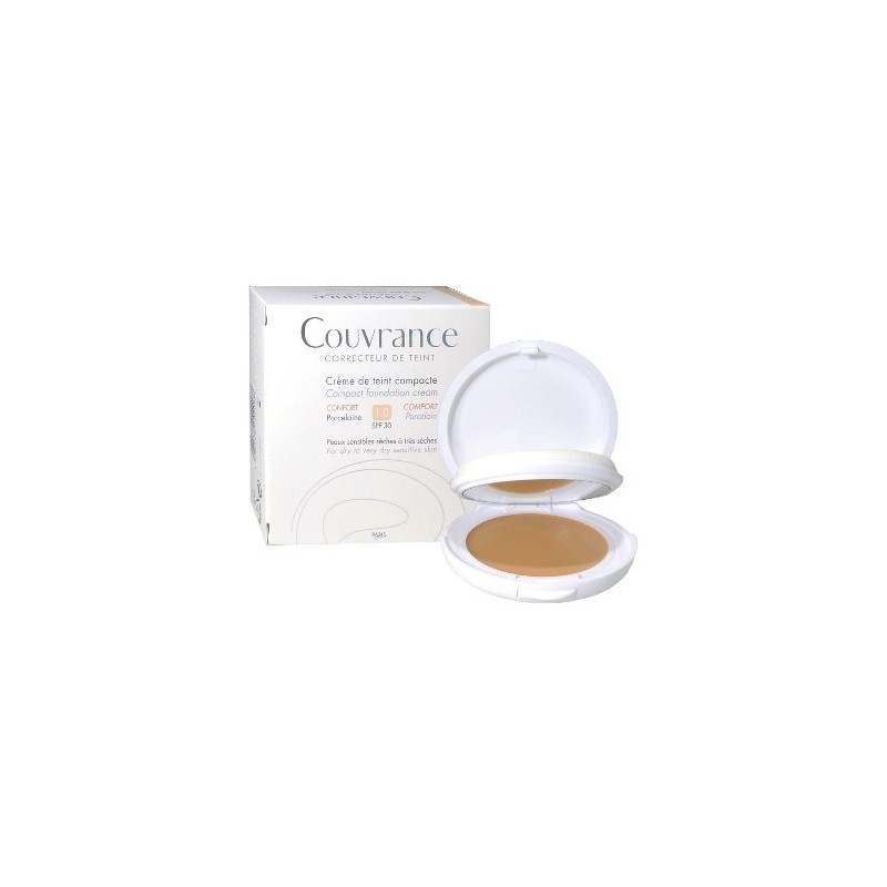 Eau Thermale Avene Couvrance Crema Compatta Colorata Nf Comfort Porcellana 9,5 G