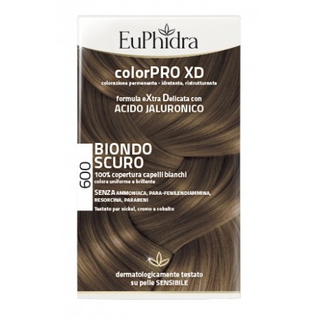 Zeta Farmaceutici Euphidra Colorpro Xd 600 Biondo Scuro Gel Colorante Capelli In Flacone + Attivante + Balsamo + Guanti