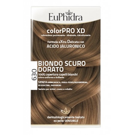 Zeta Farmaceutici Euphidra Colorpro Xd 630 Biondo Scuro Dorato Gel Colorante Capelli In Flacone + Attivante + Balsamo + Guanti