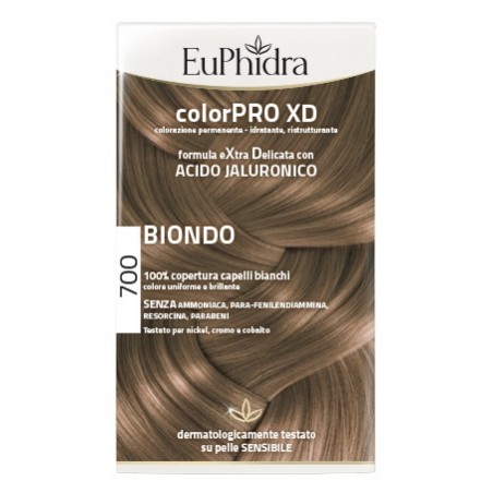 Zeta Farmaceutici Euphidra Colorpro Xd 700 Biondo Gel Colorante Capelli In Flacone + Attivante + Balsamo + Guanti