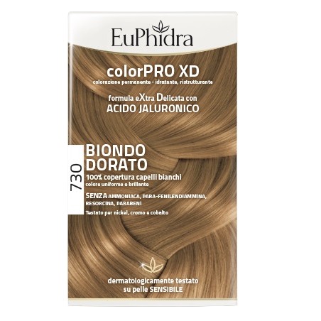 Zeta Farmaceutici Euphidra Colorpro Xd 730 Biondo Dorato Gel Colorante Capelli In Flacone + Attivante + Balsamo + Guanti