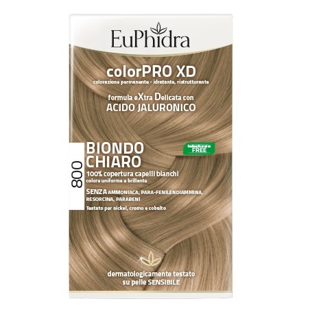 Zeta Farmaceutici Euphidra Colorpro Xd 800 Biondo Chiaro Gel Colorante Capelli In Flacone + Attivante + Balsamo + Guanti