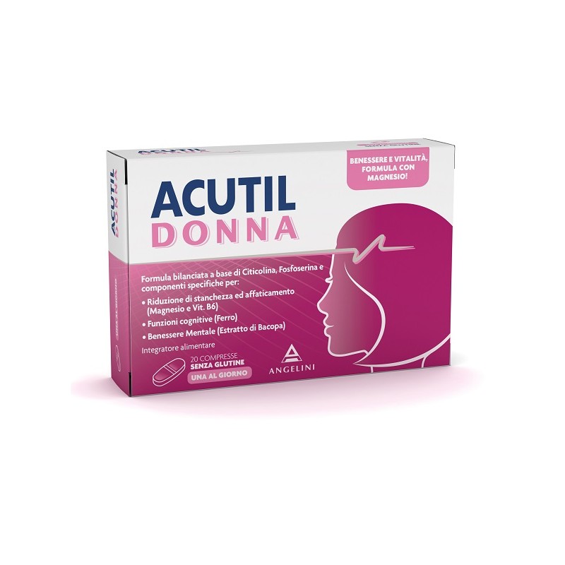 Blister da 20 compresse di Acutil Donna della Angelini Pharma