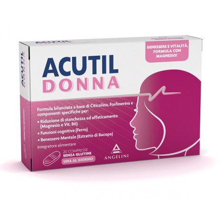 Blister da 20 compresse di Acutil Donna della Angelini Pharma