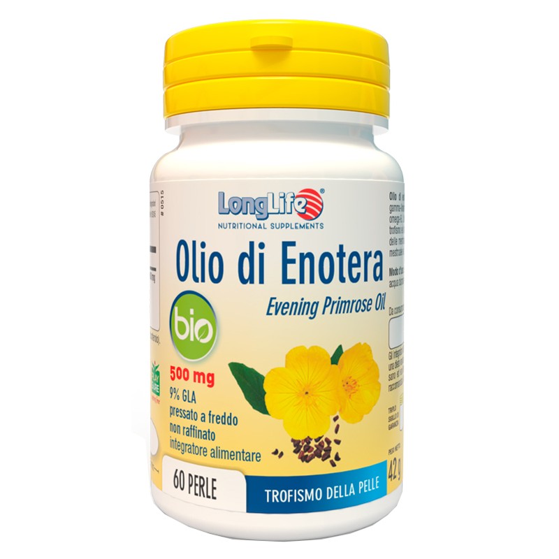 Longlife Olio Enotera Bio 60 Perle 500 Mg