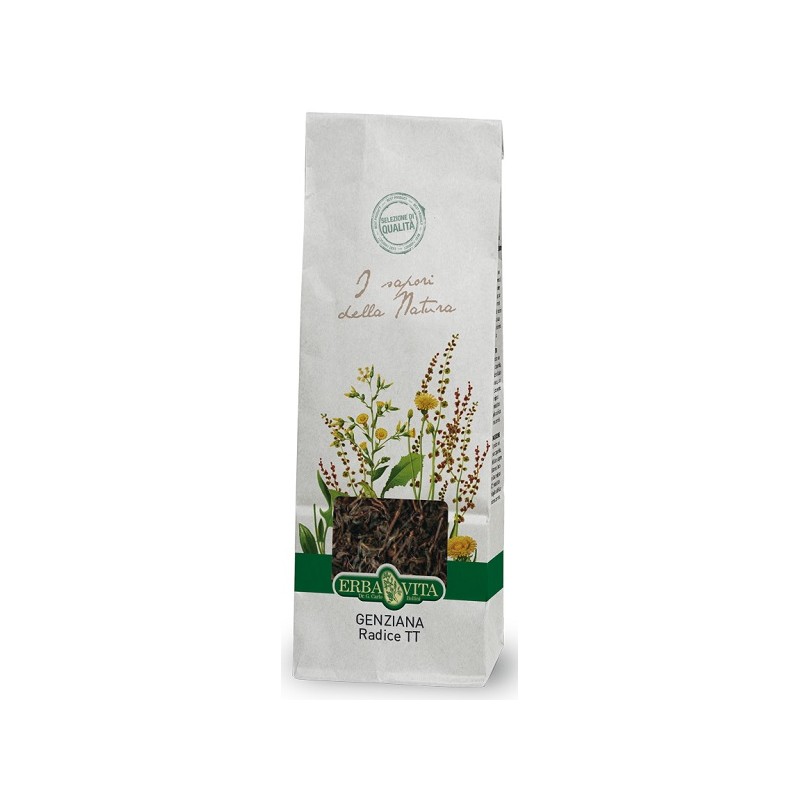 Erba Vita Genziana Taglio Tisana Radice 100 G