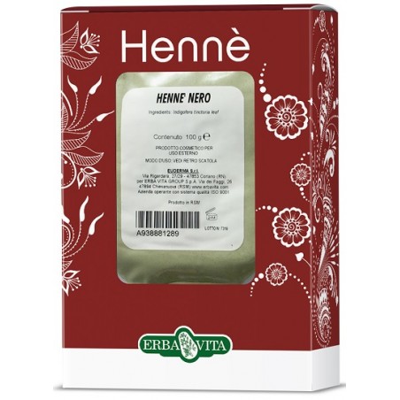 Erba Vita Group Henne Colorante Capelli Nero 100 G