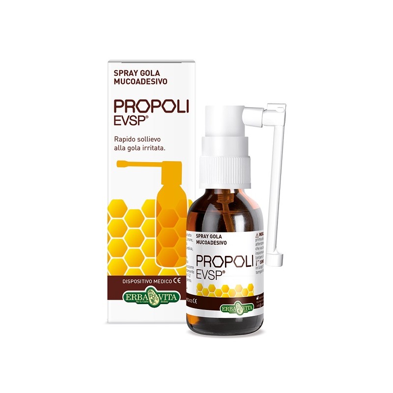 Erba Vita Propoli Evsp Spray Gola Mucoadesivo Senza Alcol 20ml