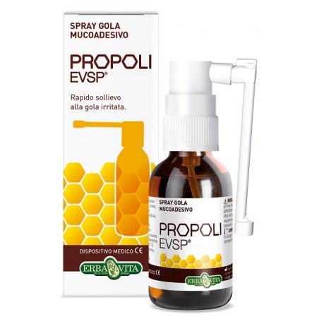 Erba Vita Propoli Evsp Spray Gola Mucoadesivo Senza Alcol 20ml