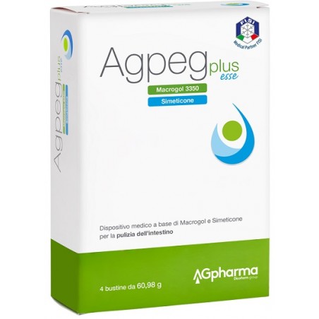 Agpeg Plus Esse per la pulizia dell'intestino 4 Buste orosolubili x 60,98 g