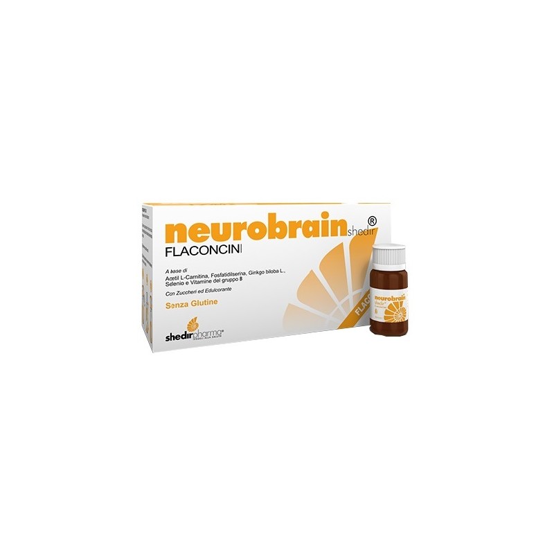 Neurobrainshedir Integratore per il supporto cognitivo e circolatorio 10 flaconcini x 10 ml