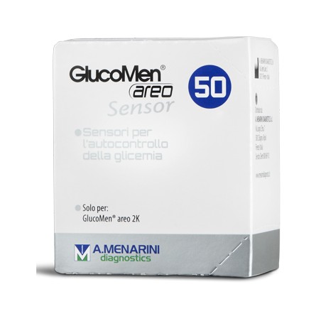 A. Menarini Diagnostics Strisce Misurazione Glicemia Glucomen Areo Sensor 50 Pezzi