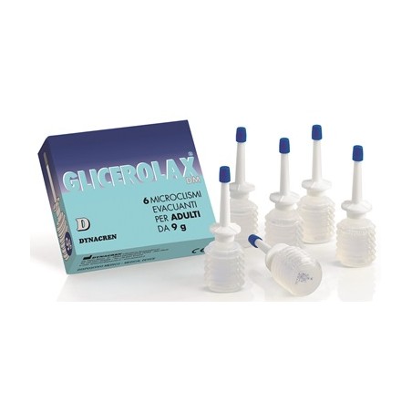 Dynacren Lab. Farmaceutico Glicerolax Adulti Microclismi Evacuanti 6 Pezzi X 9 G Contiene Amido Di Riso