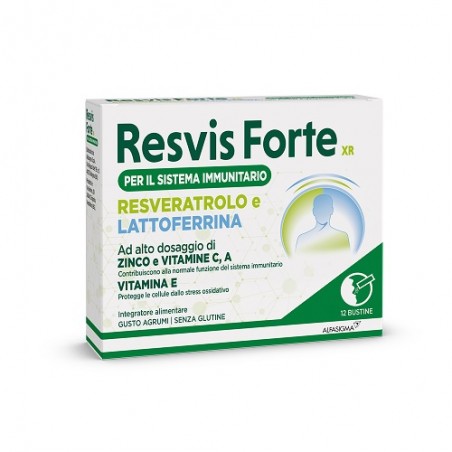 Resvis Forte Xr sistema immunitario resveratrolo e lattoferrina12 Bustine