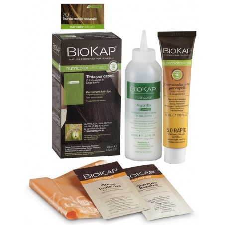 Bios Line Biokap Nutricolor Delicato Rapid Tinta 7,0 Biondo Medio Naturale 135 Ml