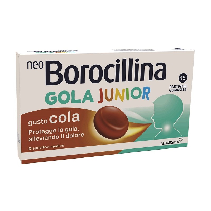 confezione 15 pastiglie neoborocillina gola junior gusto cola