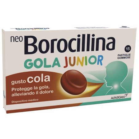 confezione 15 pastiglie neoborocillina gola junior gusto cola