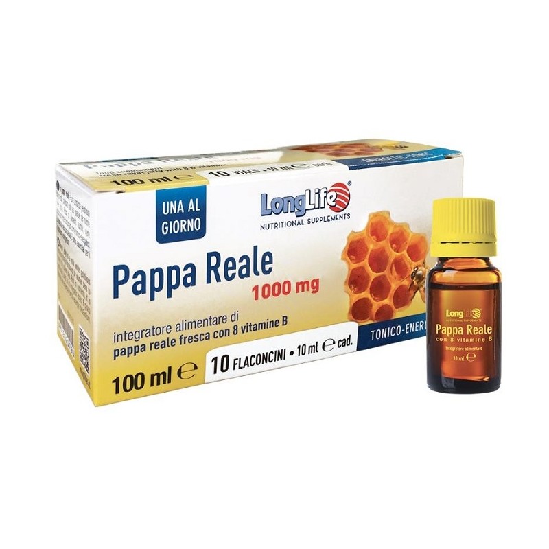 Longlife Pappa Reale + Vitamina B 10 Flaconcini 10 Ml