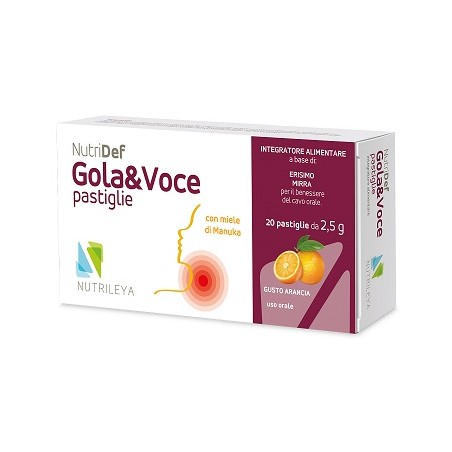 Nutrileya Nutridef Gola & Voce Arancia 20 Pastiglie