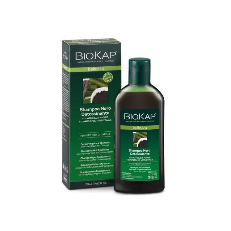 Bios Line Biokap Bellezza Shampoo Nero Detossinante 200 Ml Biosline