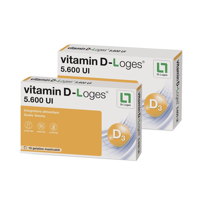 Biofarmex Vitamin D-loges 30 Gelatine Masticabili Gusto Limone 42 G