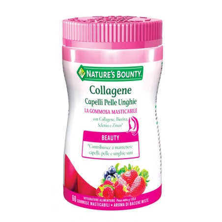 Nature's Bounty Collagene Capelli Pelle Unghie 60 Gommose Masticabili