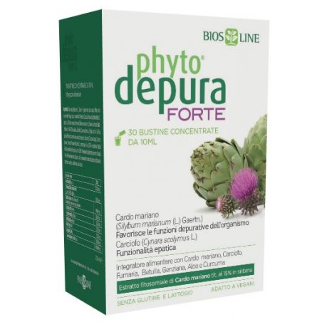 Bios Line Phytodepura Forte 30 Bustine Concentrate Da 10 Ml